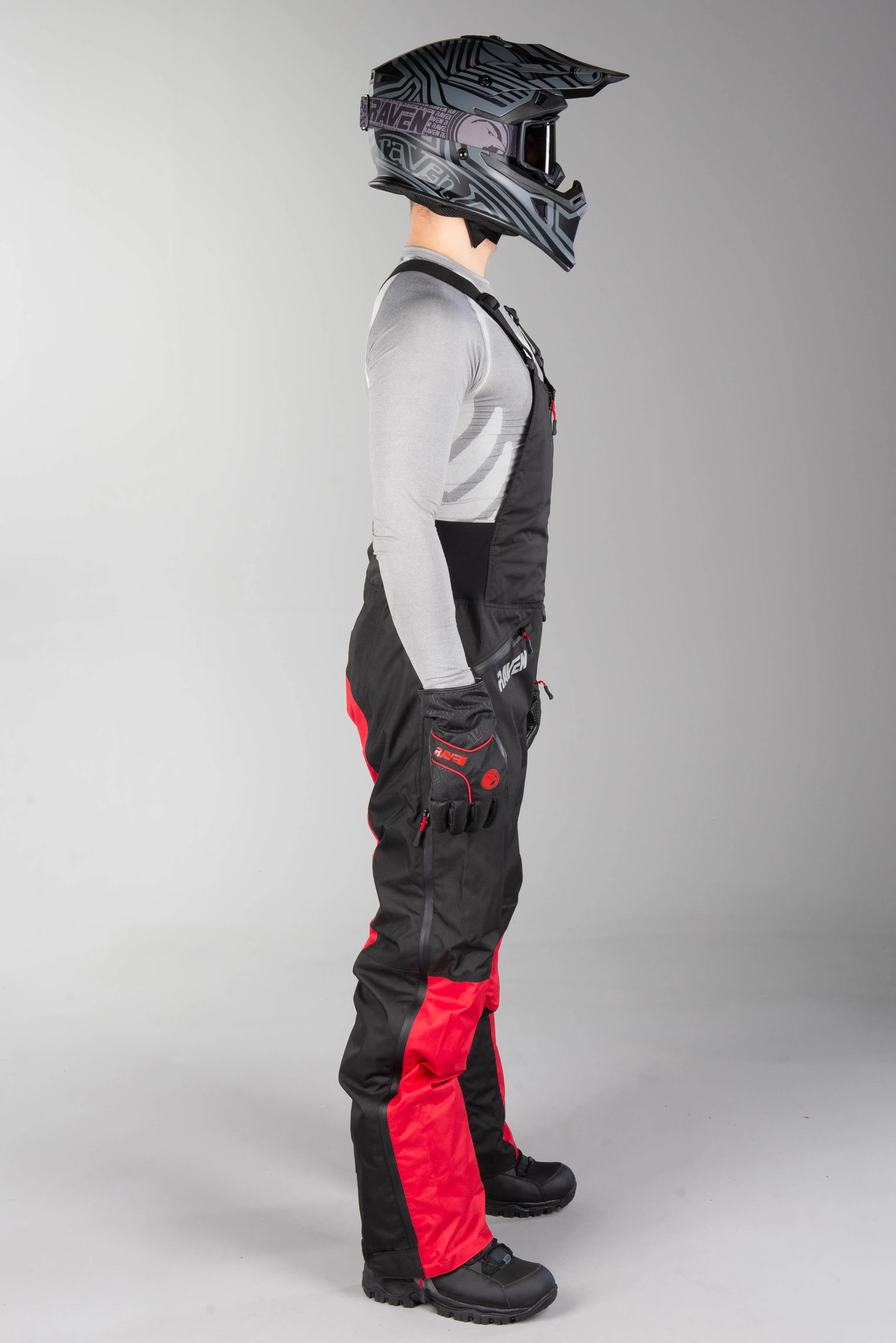PANTALONES RAVEN FRONTLINE NEGROROJO 