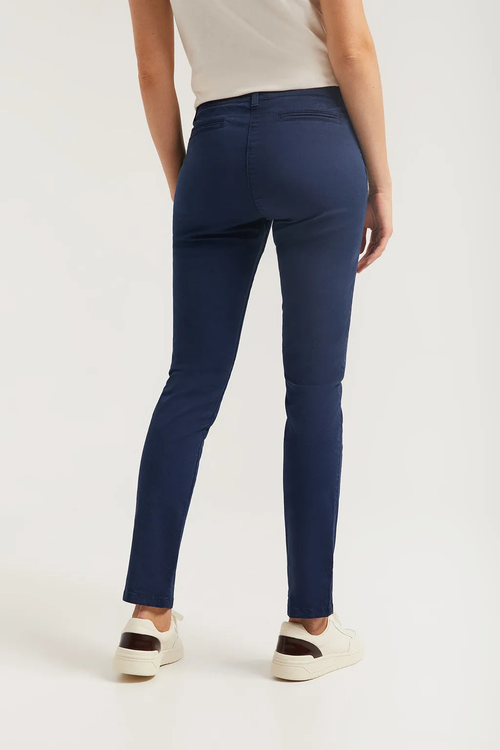 Pantalón chino Slim fit azul marino con detalle Polo Club