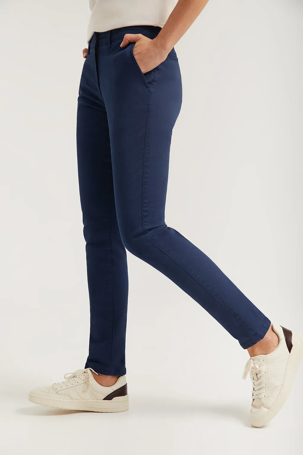 Pantalón chino Slim fit azul marino con detalle Polo Club