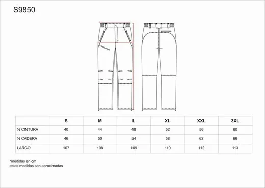 Pantalón de montaña, multibolsillos Negro
