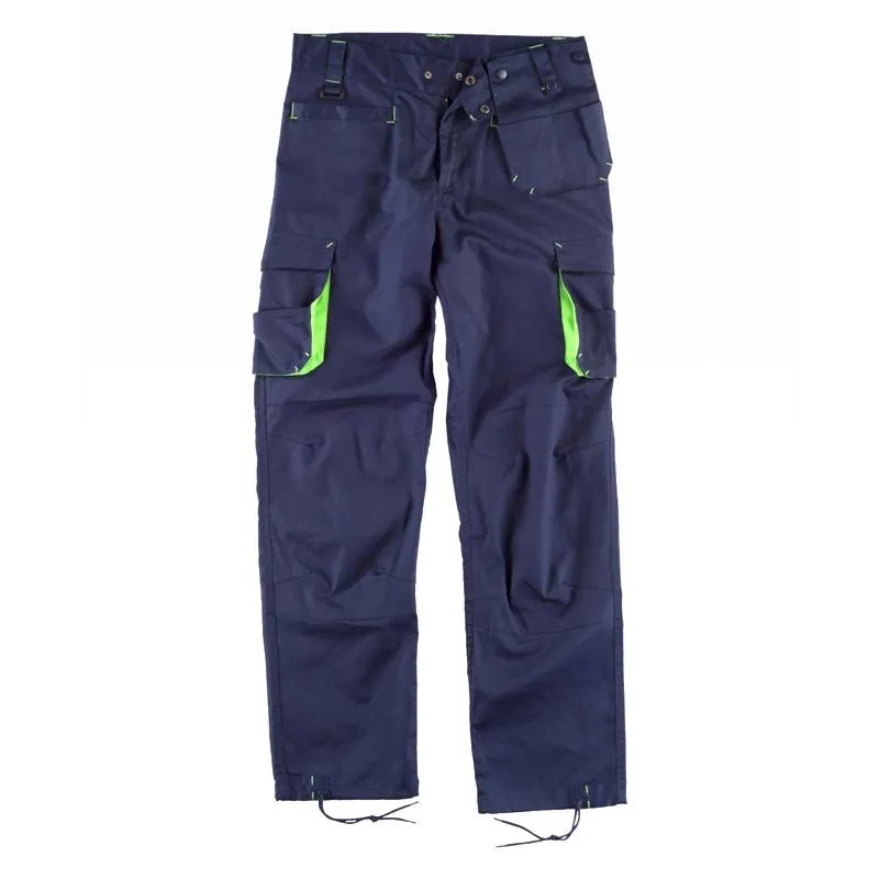 Pantalón de trabajo multibolsillos combinado