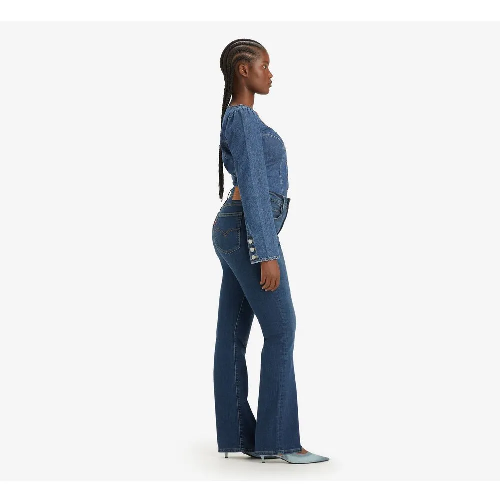PANTALóN LEVIS MUJER TIRO ALTO 725 BOOTCUT DARK INDIGO WORN IN  AZUL W27L32