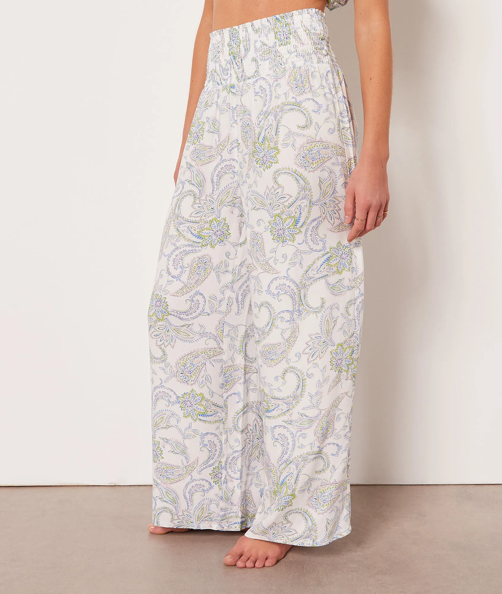 PANTALóN PIJAMA ESTAMPADO PAISLEY IMP FD ECRU  ETAM