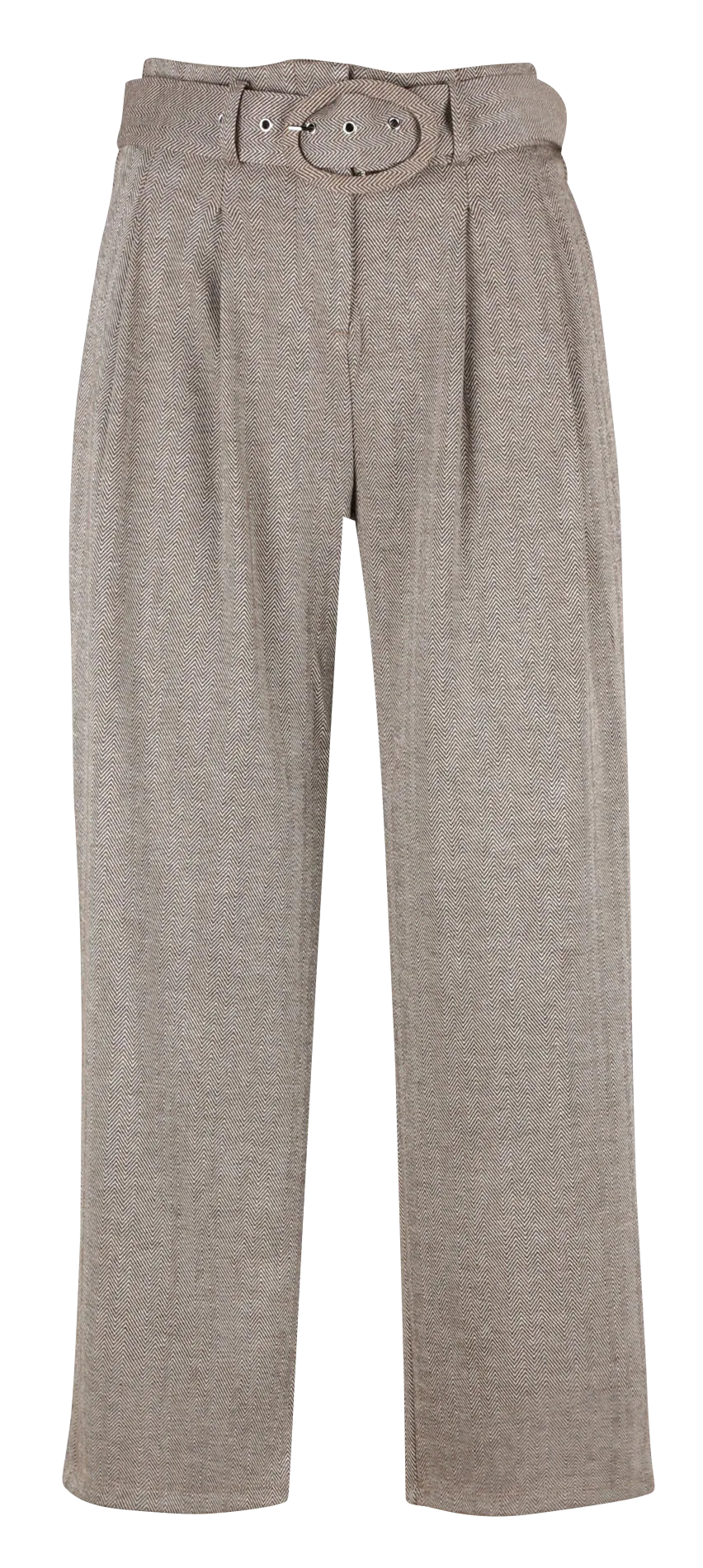 Pantalón recto en marron