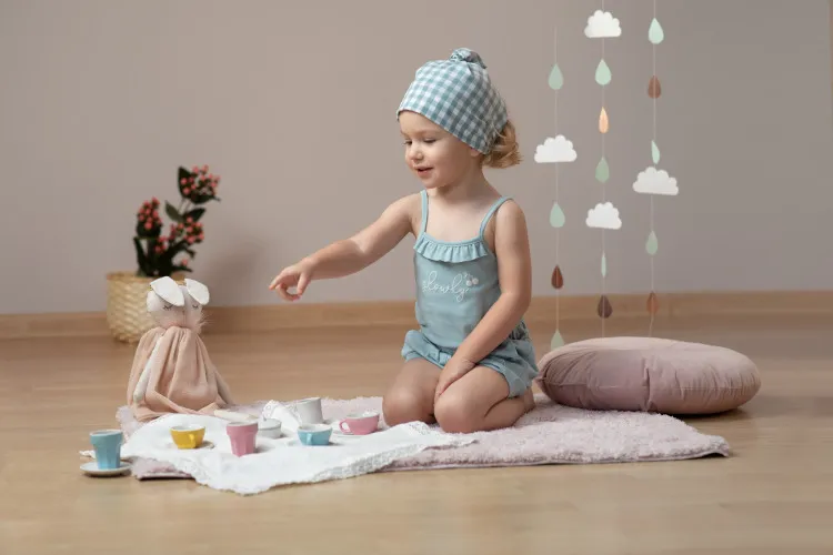 Pañuelo niña a cuadros colección Sweet Cherry