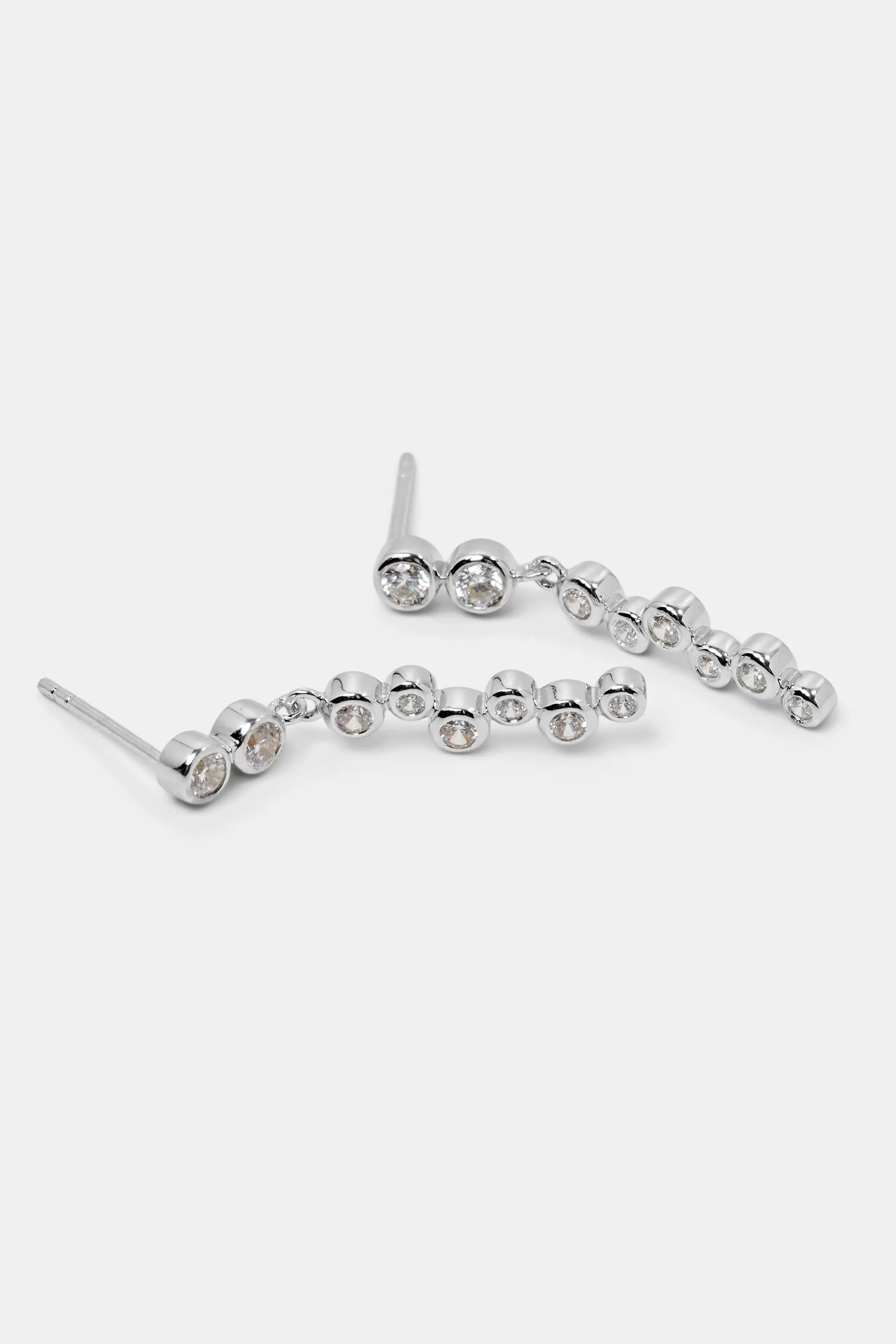 Pendientes de plata de ley con circonita