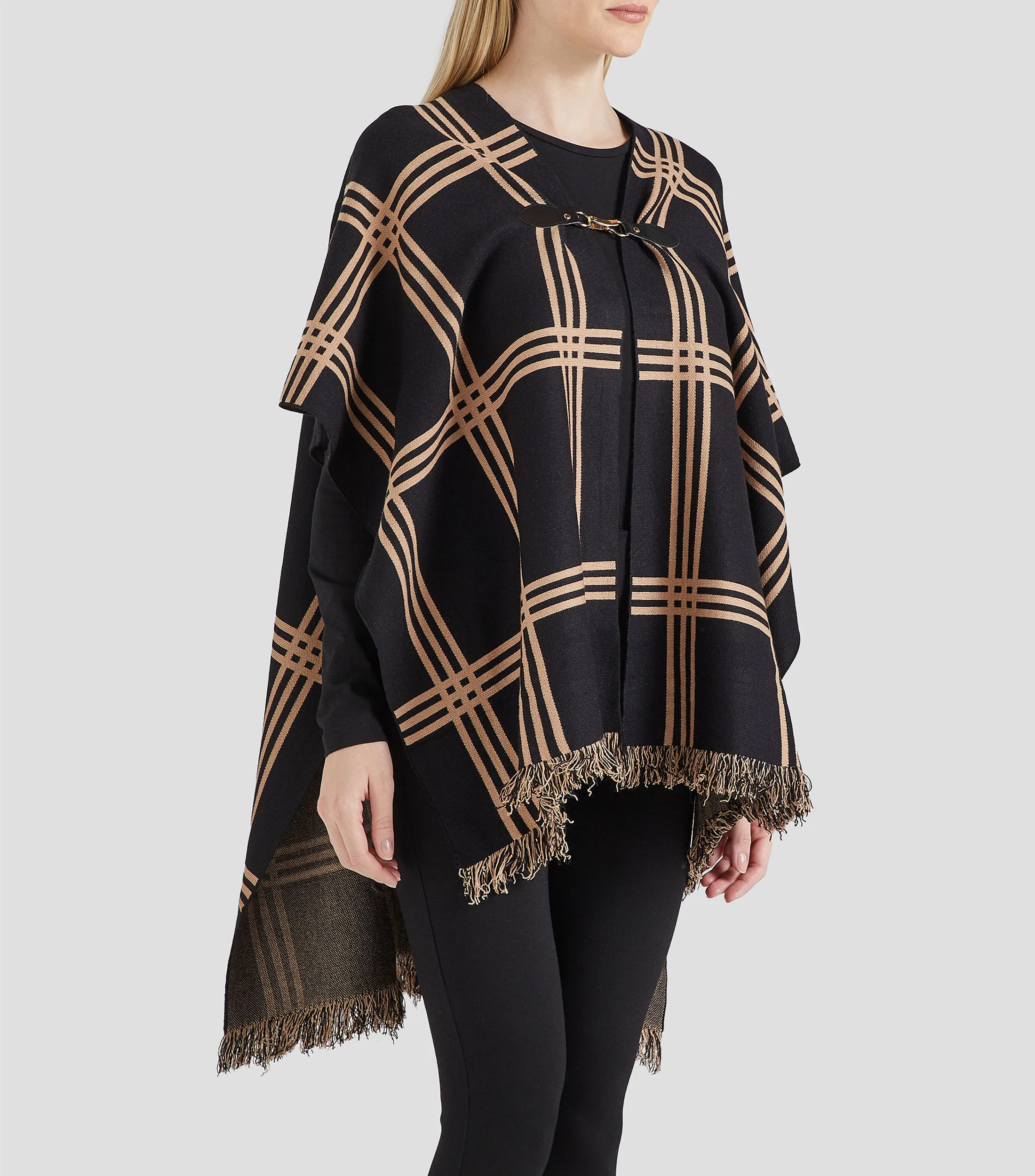 Pertegaz Poncho con líneas Mujer