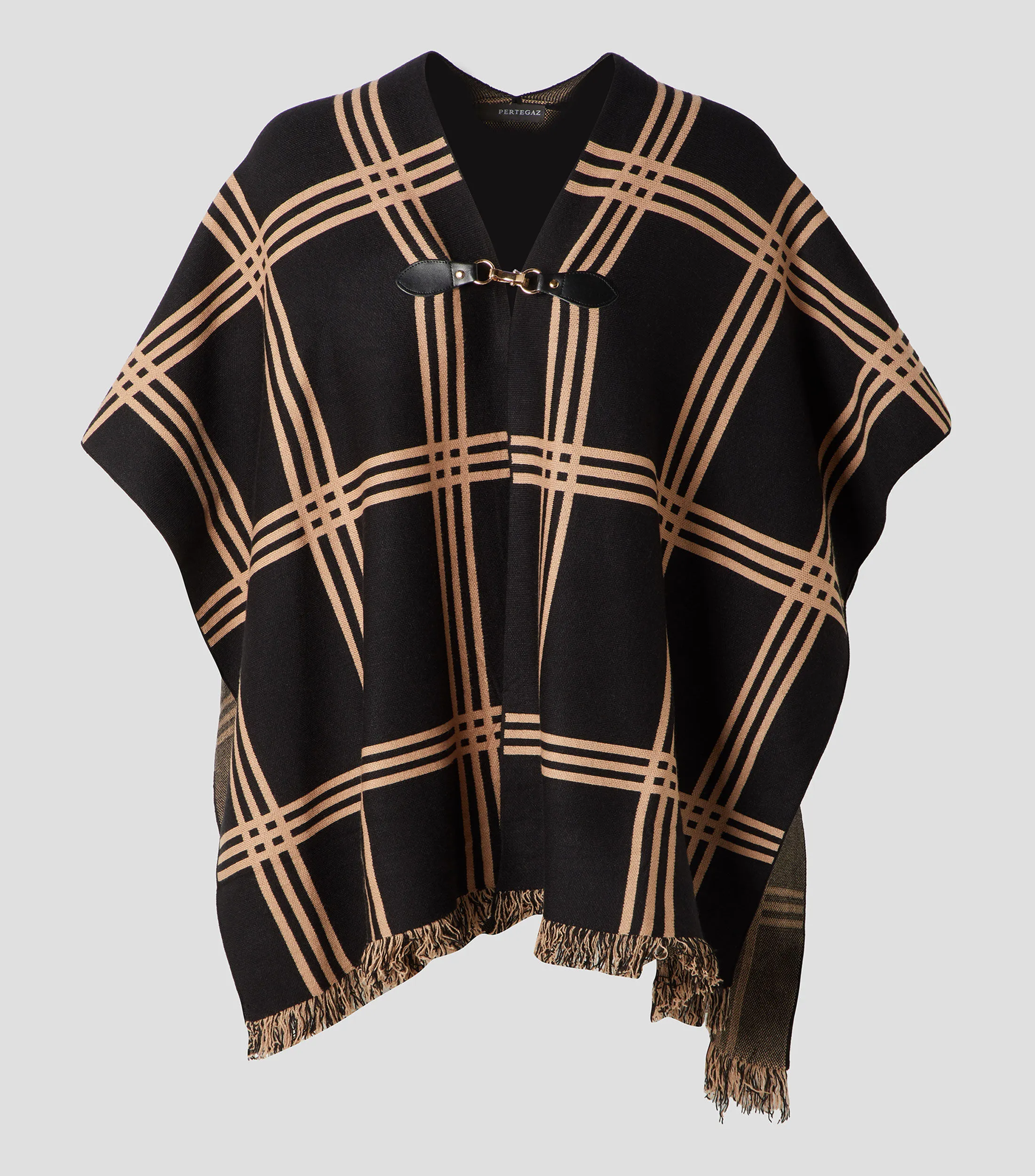 Pertegaz Poncho con líneas Mujer