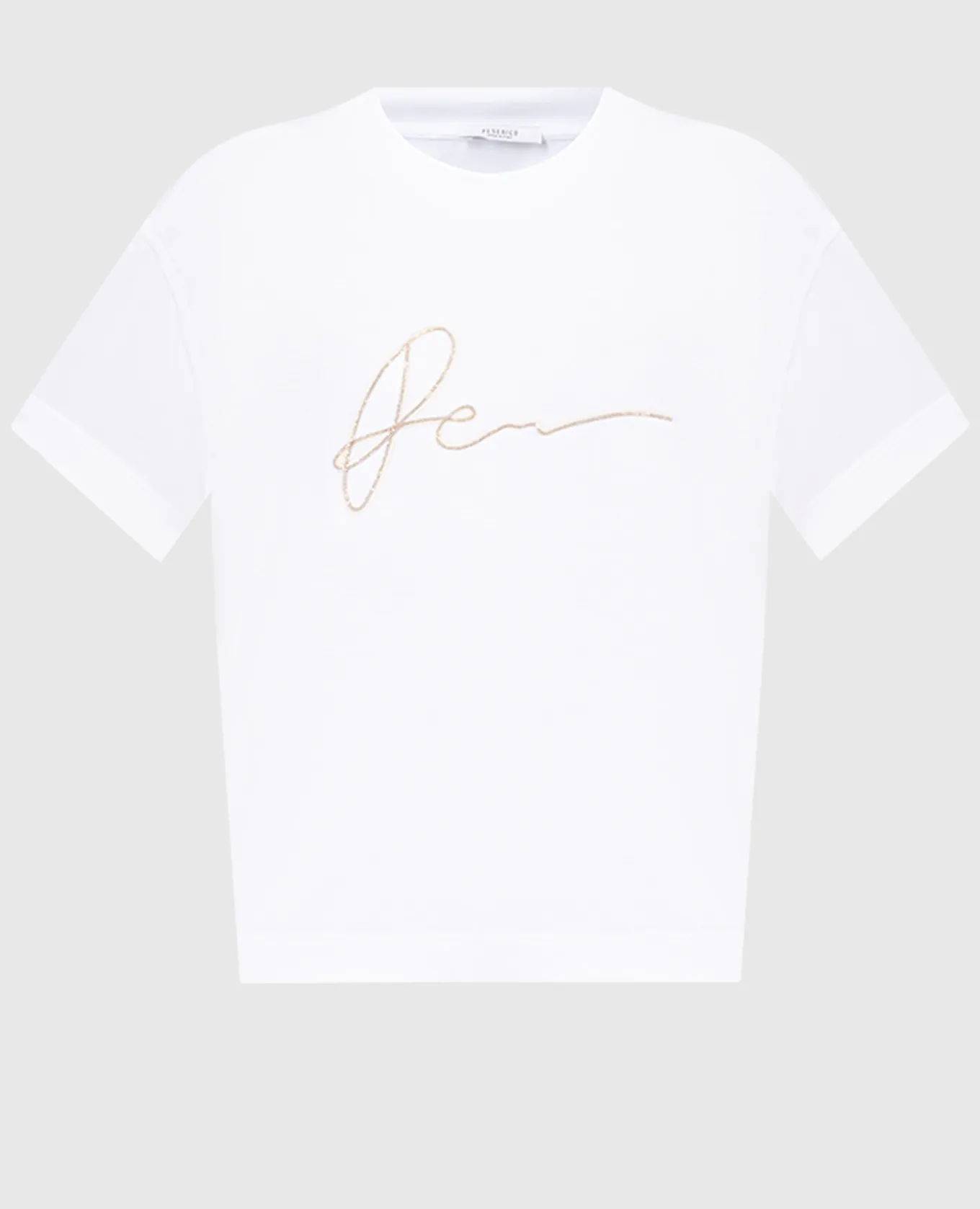 PESERICO WHITE TSHIRT WITH MONIL CHAIN