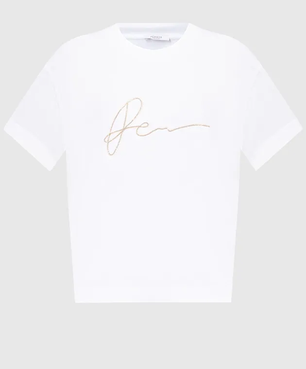 PESERICO WHITE TSHIRT WITH MONIL CHAIN
