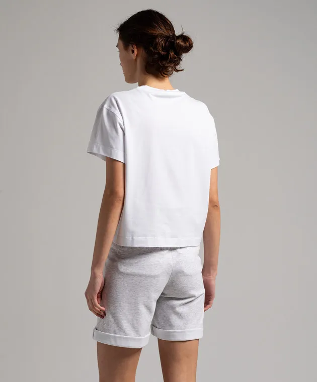 PESERICO WHITE TSHIRT WITH MONIL CHAIN