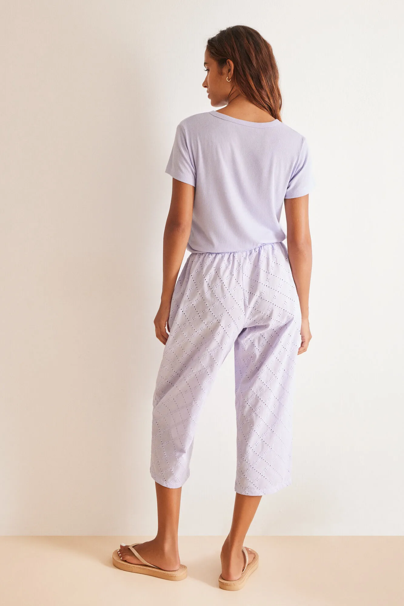 Pijama 100% algodón Capri lila