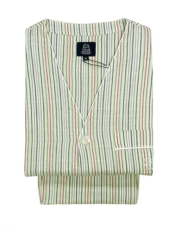 PIJAMA KIFFKIFF DE VERANO EN TELA POPELíN A RAYITAS
