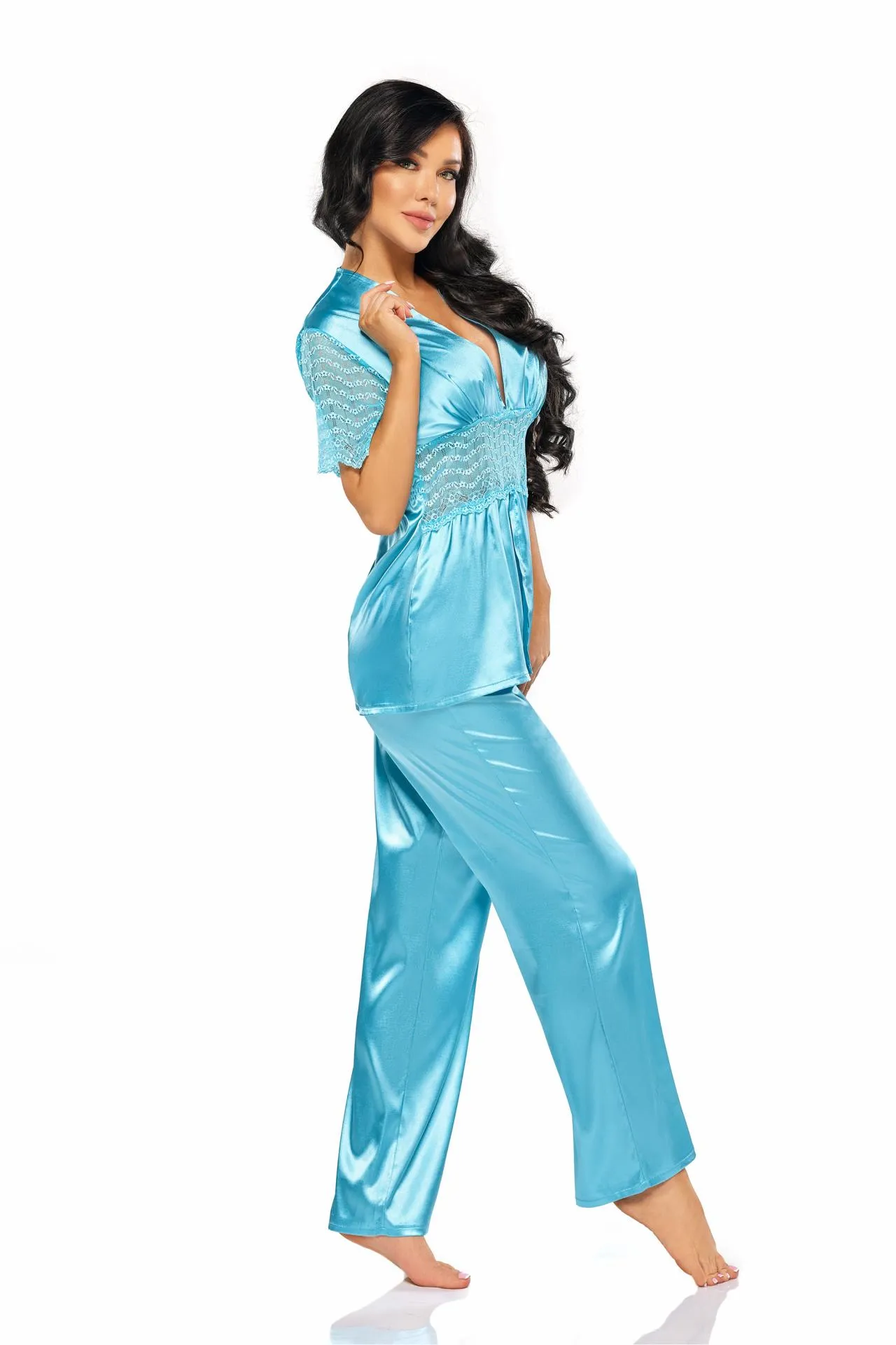Pijama Luxury Turquesa 
