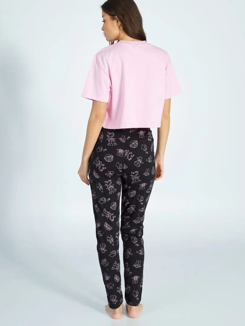 PIJAMA 'GROGU' DE 'THE MANDALORIAN'  2 PIEZAS  ROSA