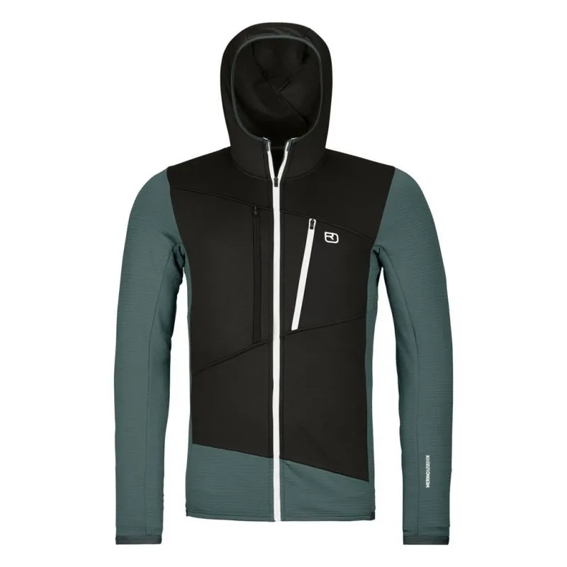 Polar para hombre Ortovox FLEECE GRID HOODY M (azul montaña)