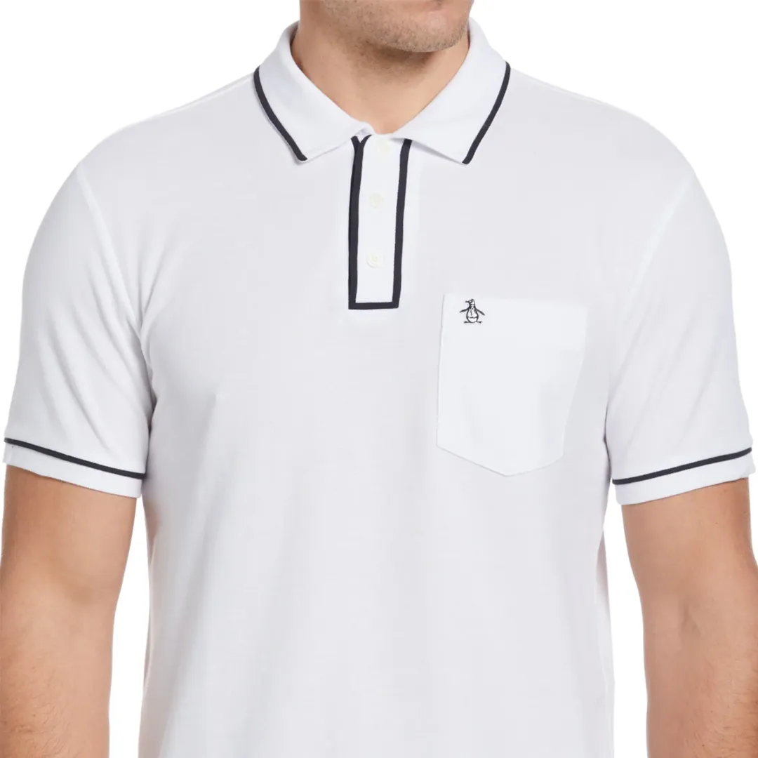Polo Earl™ Penguin Basica Lisa Pique Manga Corta Blanca