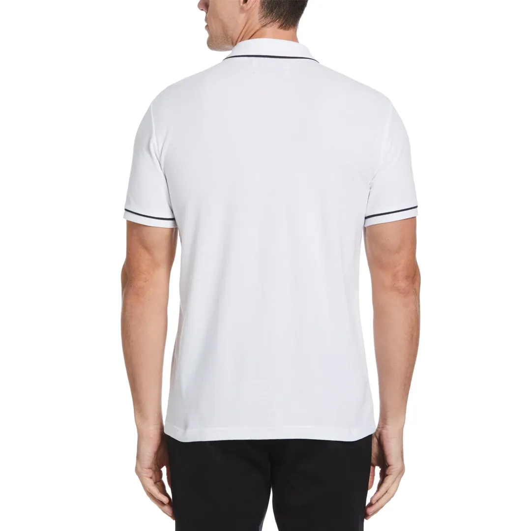 Polo Earl™ Penguin Basica Lisa Pique Manga Corta Blanca