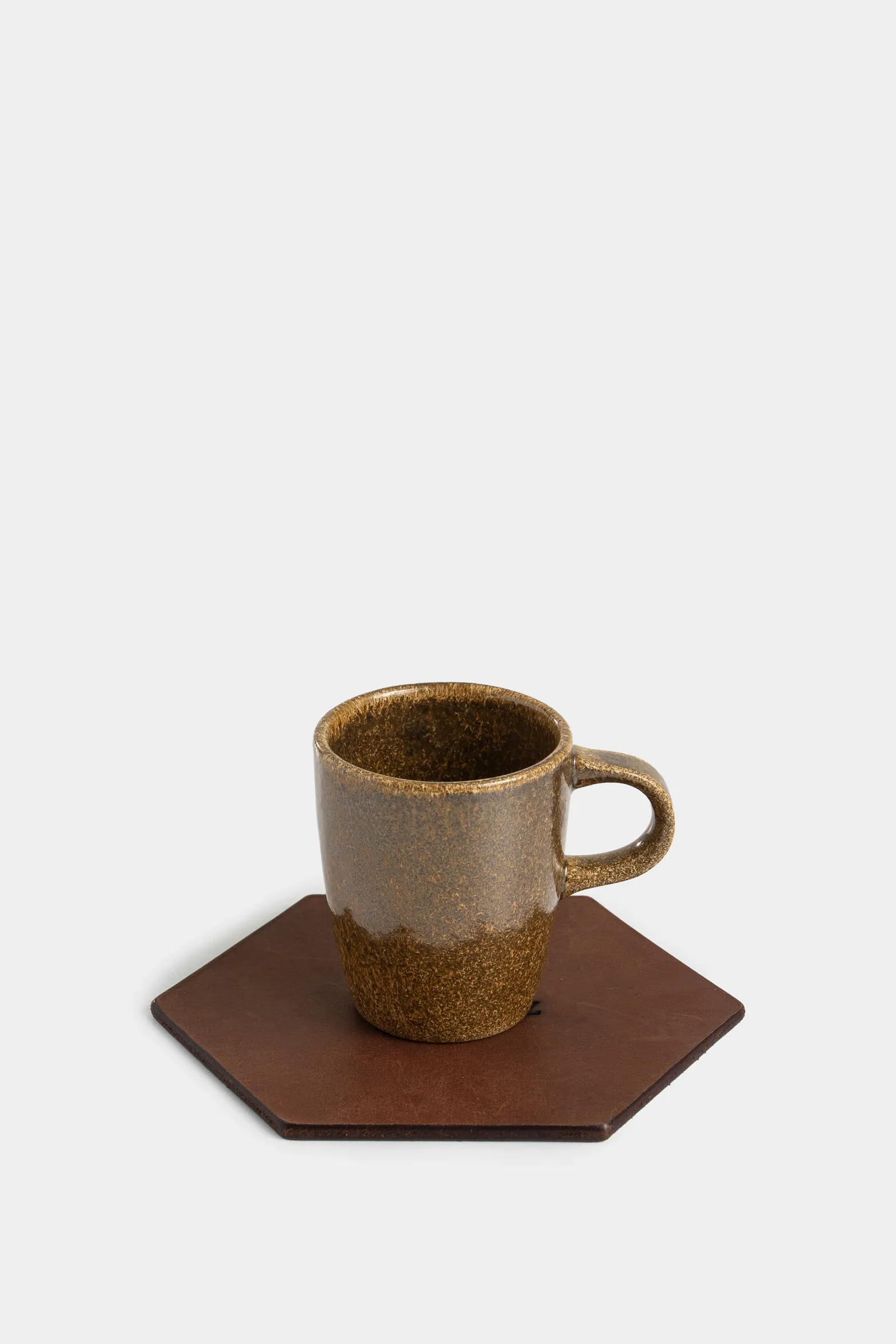 Portavasos Bourbon de cuero Set x4 Café Vélez