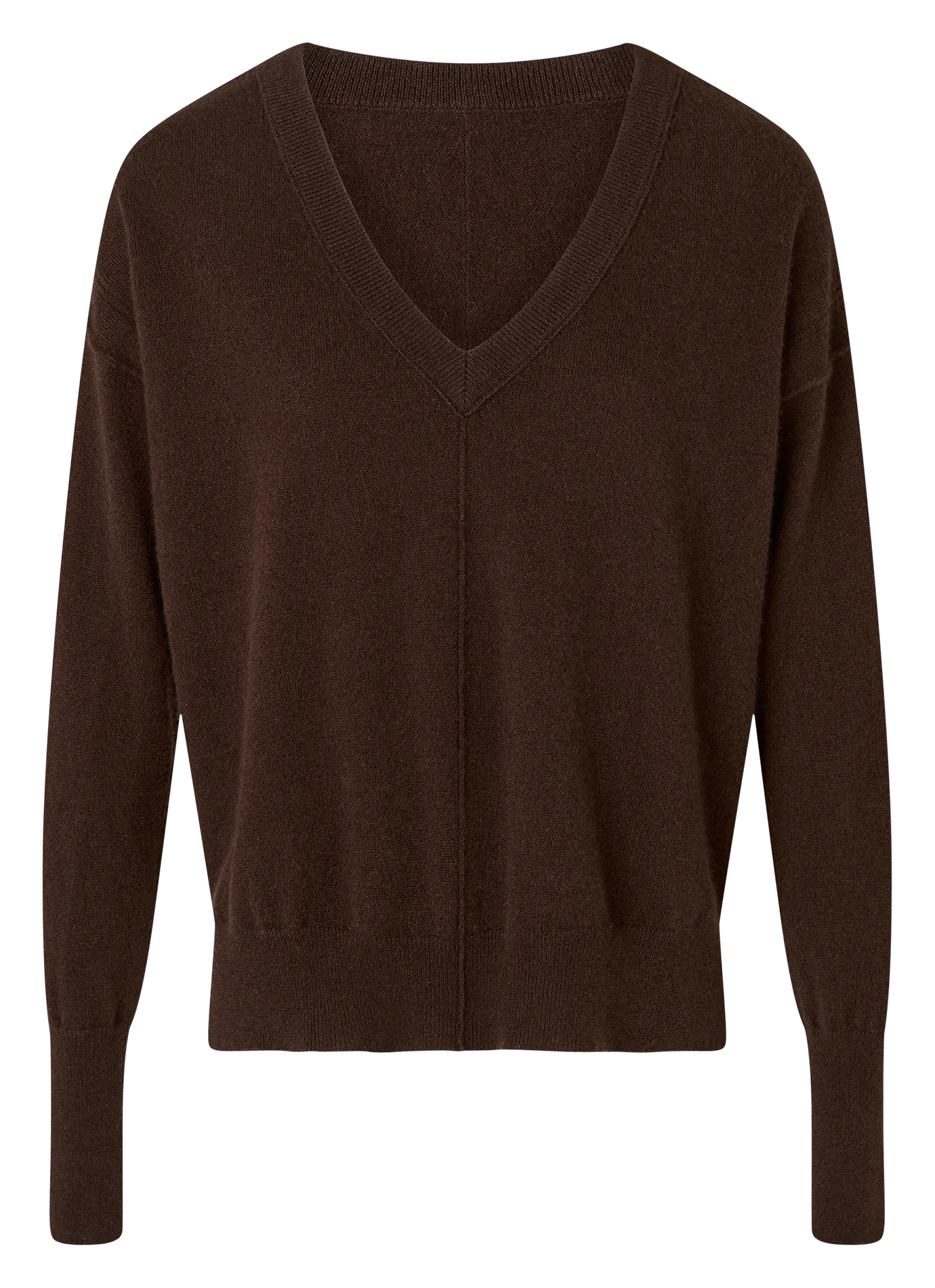 PUCCI  JERSEY RECTO CON CUELLO DE PICO EN MARRON