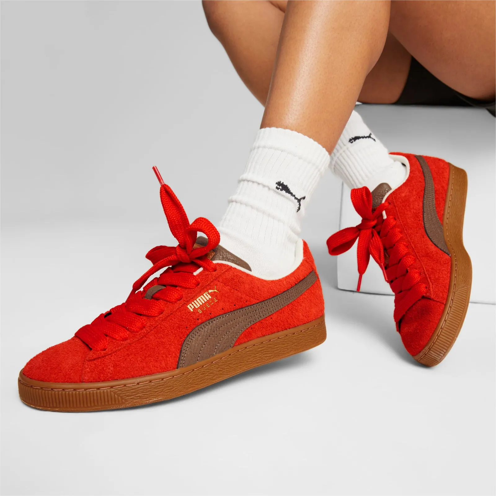 Puma Suede Always On Sneakers Schuhe Für Damen, Braun,
