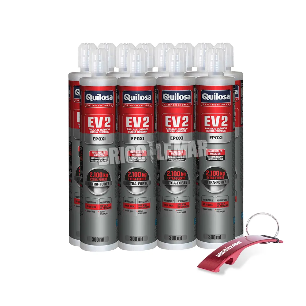 Quilosa EV2 Anclaje Químico Epoxi Basado en Vinilester Sin Estireno 300ml Caja 12 Cartuchos