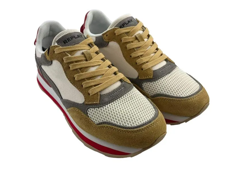 Replay | Sneakers/tenis hombre con cordones plantilla extraíble Arthur3221 yellow