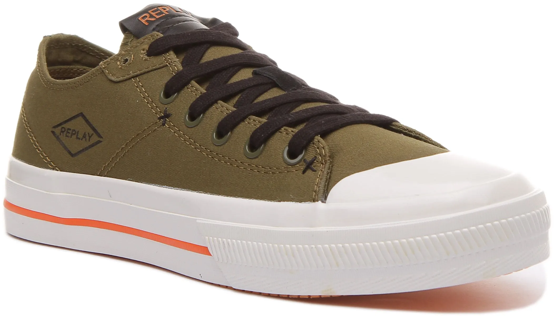 Replay Rebel Jok Zapatillas de lona casual con cordones para hombre en verde