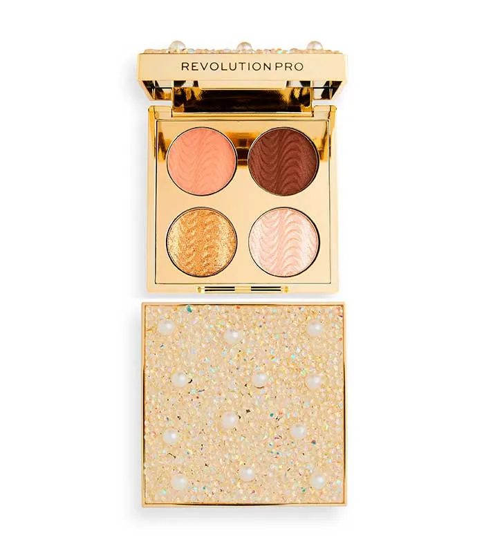 REVOLUTION PRO  PALETA DE SOMBRAS DE OJOS ULTIMATE EYE LOOK  DIAMONDS & PEARLS