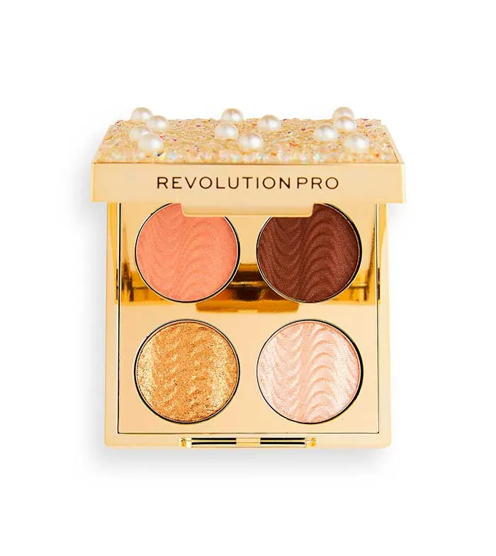 REVOLUTION PRO  PALETA DE SOMBRAS DE OJOS ULTIMATE EYE LOOK  DIAMONDS & PEARLS