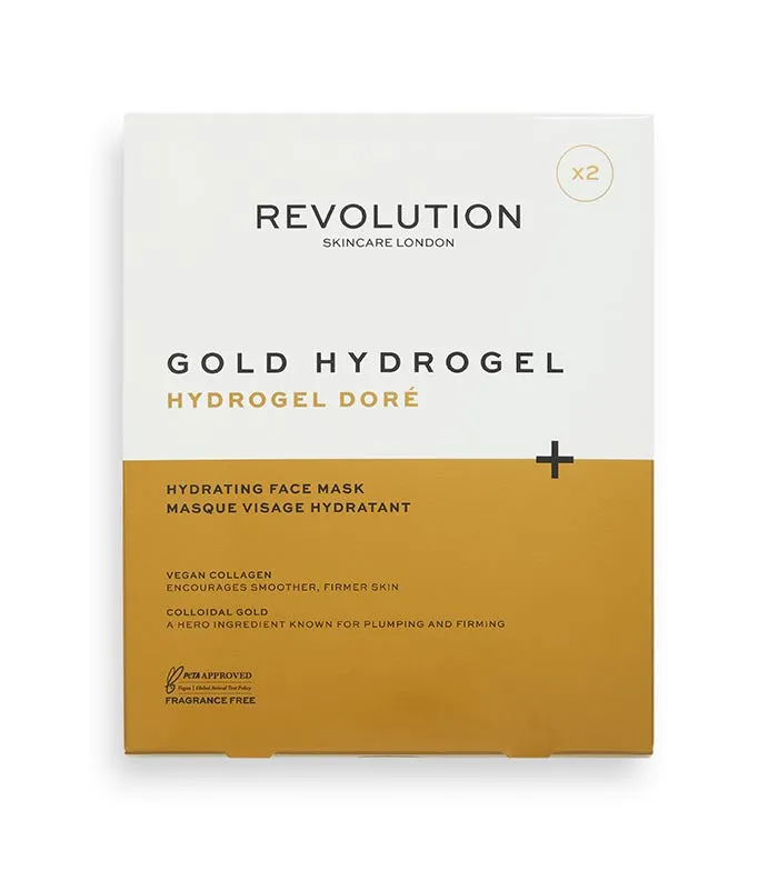 REVOLUTION SKINCARE  PACK DE 2 MASCARILLAS HIDRATANTES GOLD HYDROGEL
