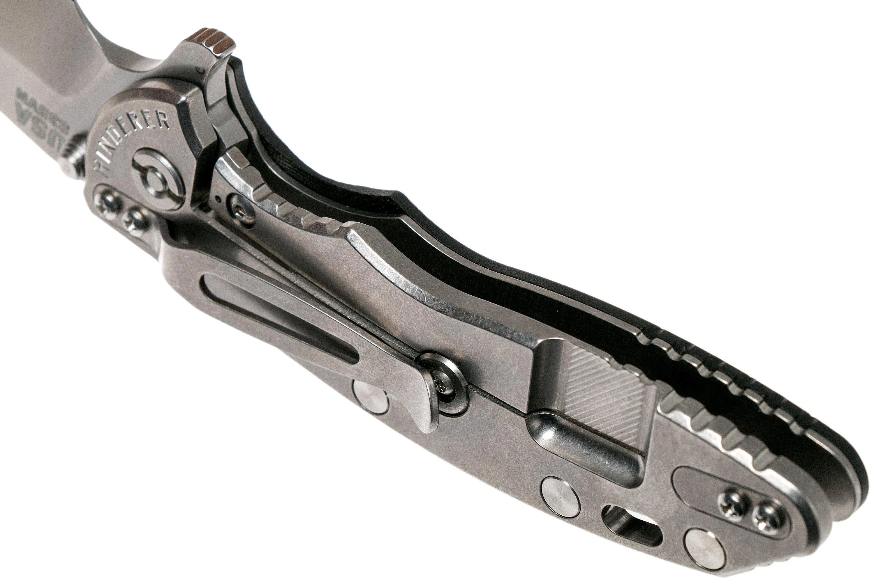 RICK HINDERER XM18 3.5 HARPOON SPANTO S35VN, BLACK G10 NAVAJA"