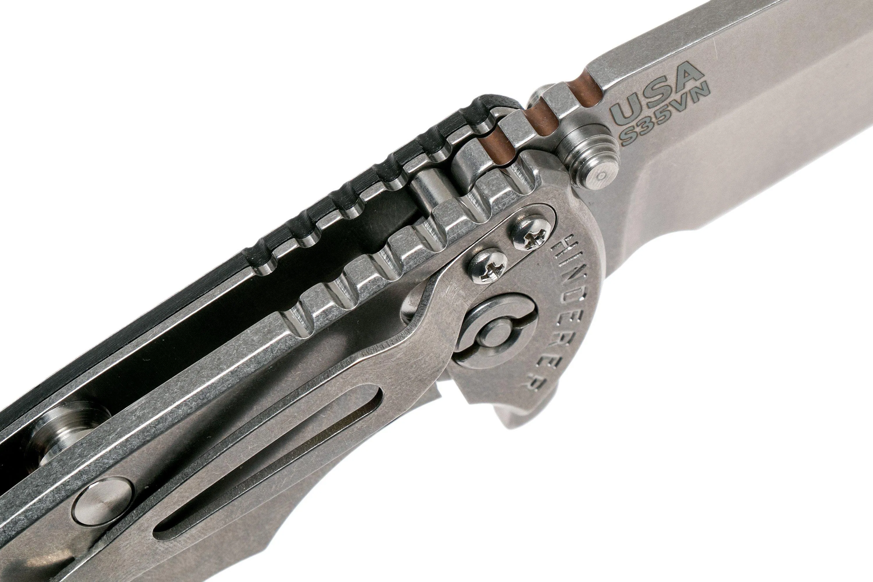 RICK HINDERER XM18 3.5 HARPOON SPANTO S35VN, BLACK G10 NAVAJA"