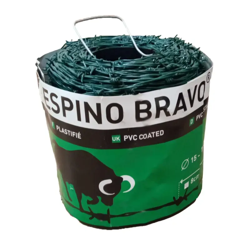 Rollo de alambre de espino Bravo plastificado