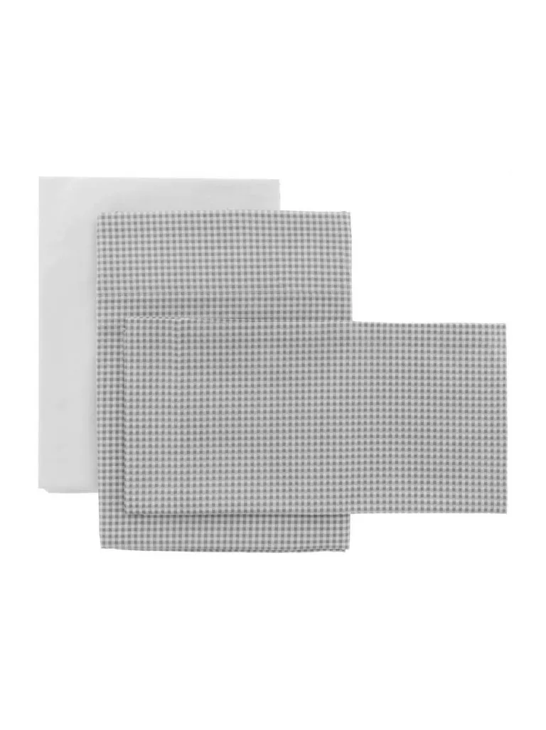 SABANA MINICUNA 3 PCS 80x120x1 CM VICHY10 GRIS