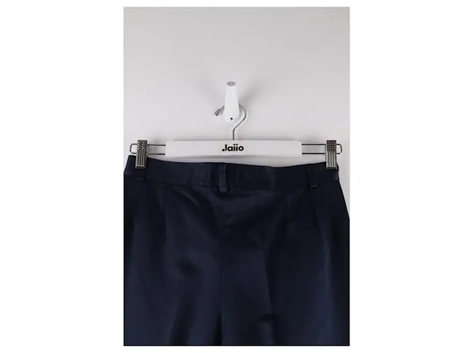 Saint Laurent Pantalón carrot de algodón Azul 