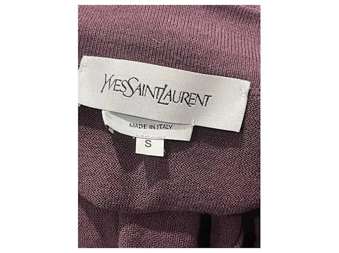 SAINT LAURENT Prendas de punto T.Seda S Internacional Burdeos 