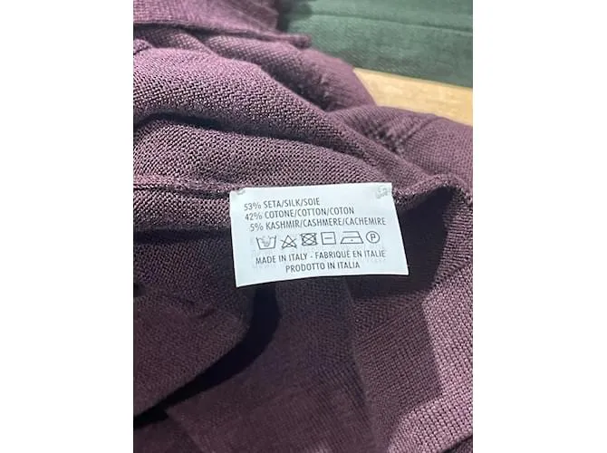 SAINT LAURENT Prendas de punto T.Seda S Internacional Burdeos 