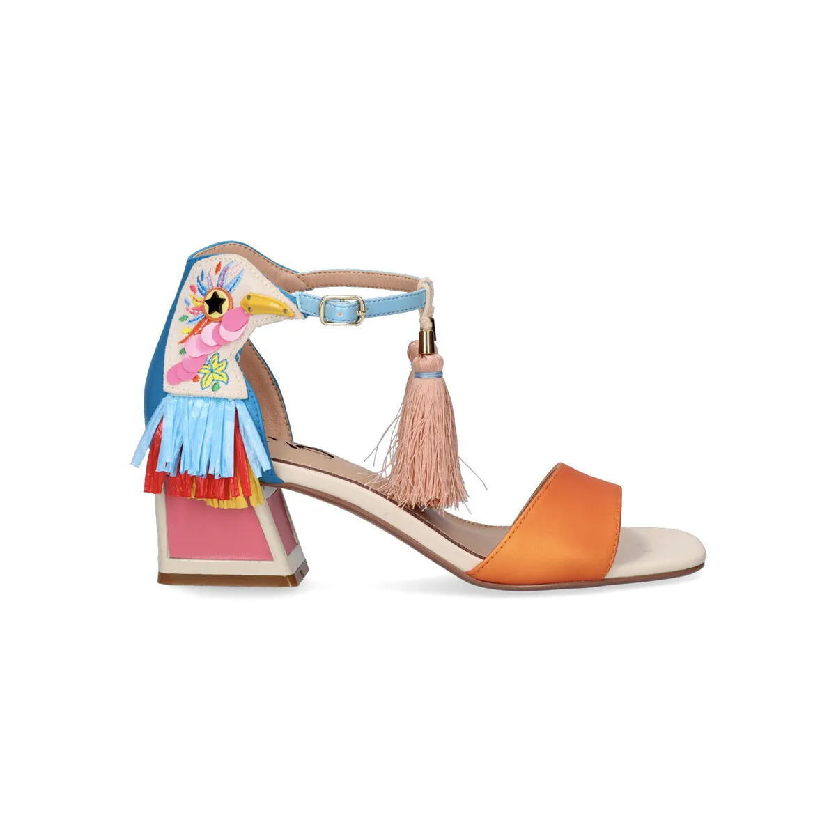 SANDALIA TACÓN BAJO LUISA277 AQUA