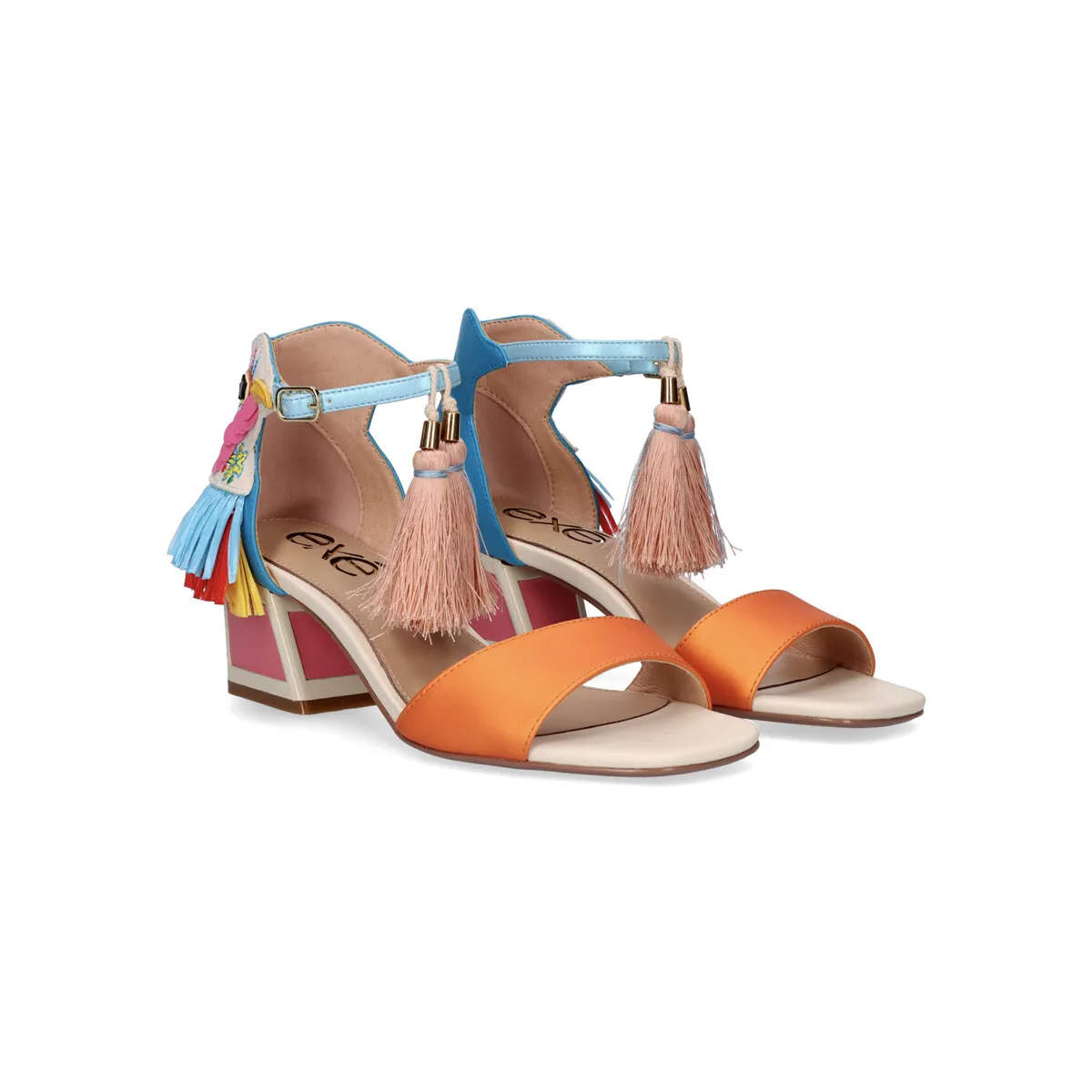 SANDALIA TACÓN BAJO LUISA277 AQUA