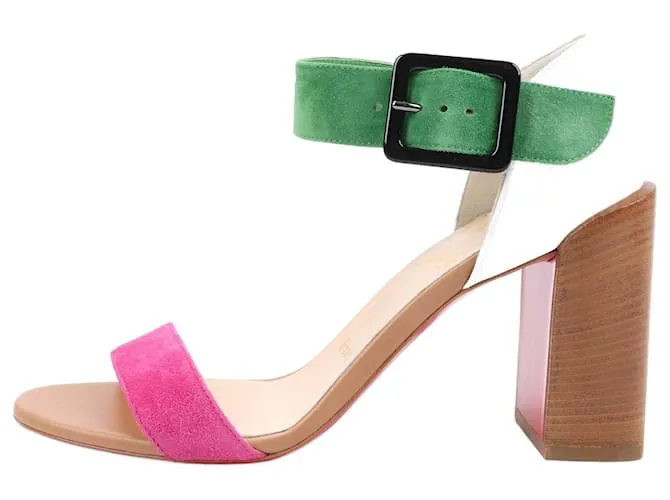 Sandalias de cuero y ante ARIADNE Christian Louboutin 37 Multicolor 