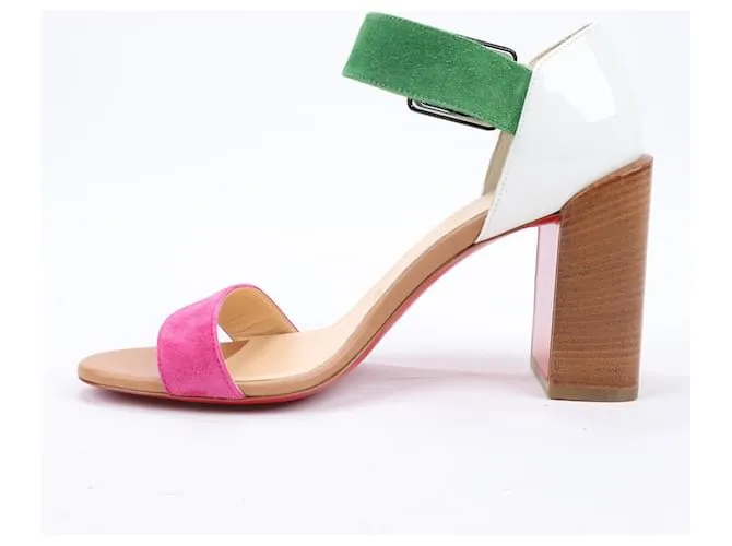 Sandalias de cuero y ante ARIADNE Christian Louboutin 37 Multicolor 