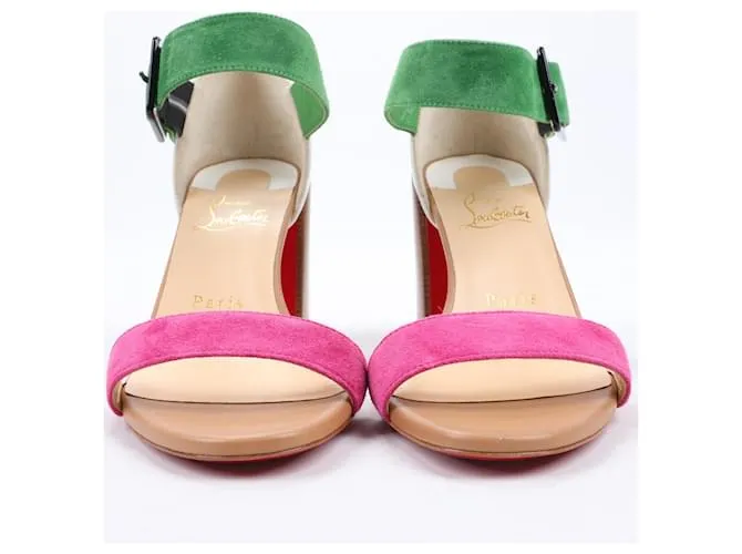 Sandalias de cuero y ante ARIADNE Christian Louboutin 37 Multicolor 