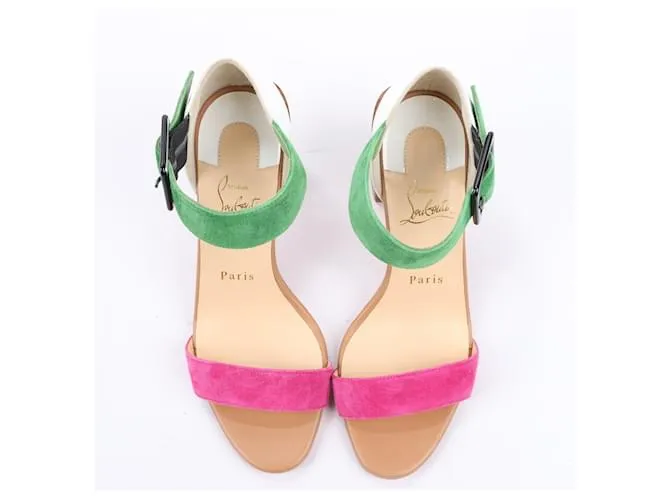 Sandalias de cuero y ante ARIADNE Christian Louboutin 37 Multicolor 