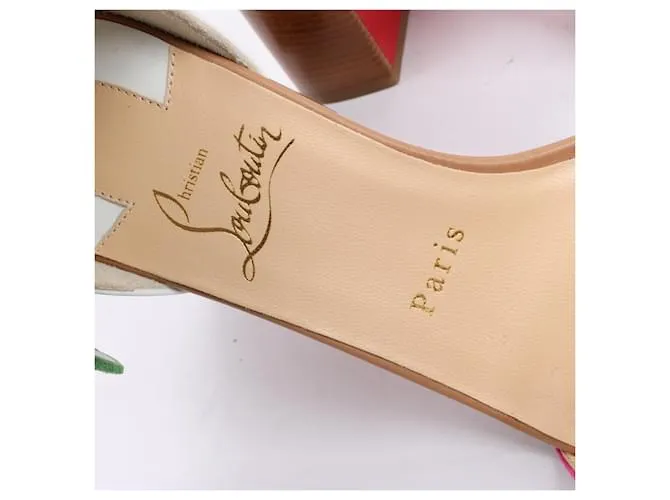 Sandalias de cuero y ante ARIADNE Christian Louboutin 37 Multicolor 
