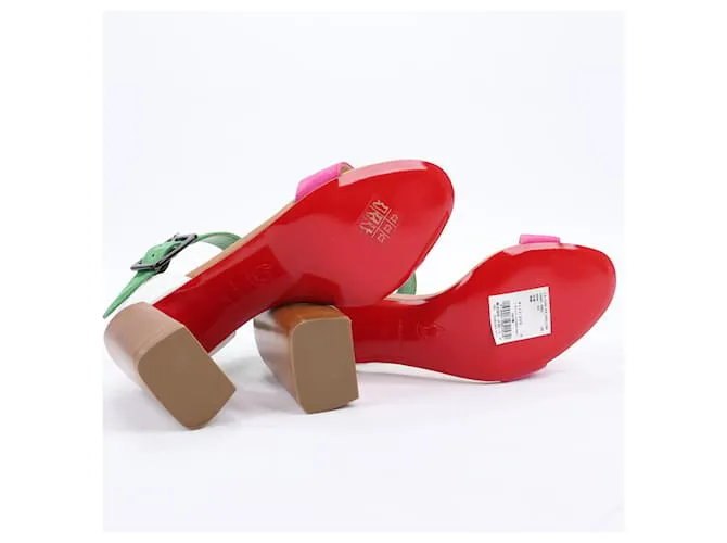 Sandalias de cuero y ante ARIADNE Christian Louboutin 37 Multicolor 