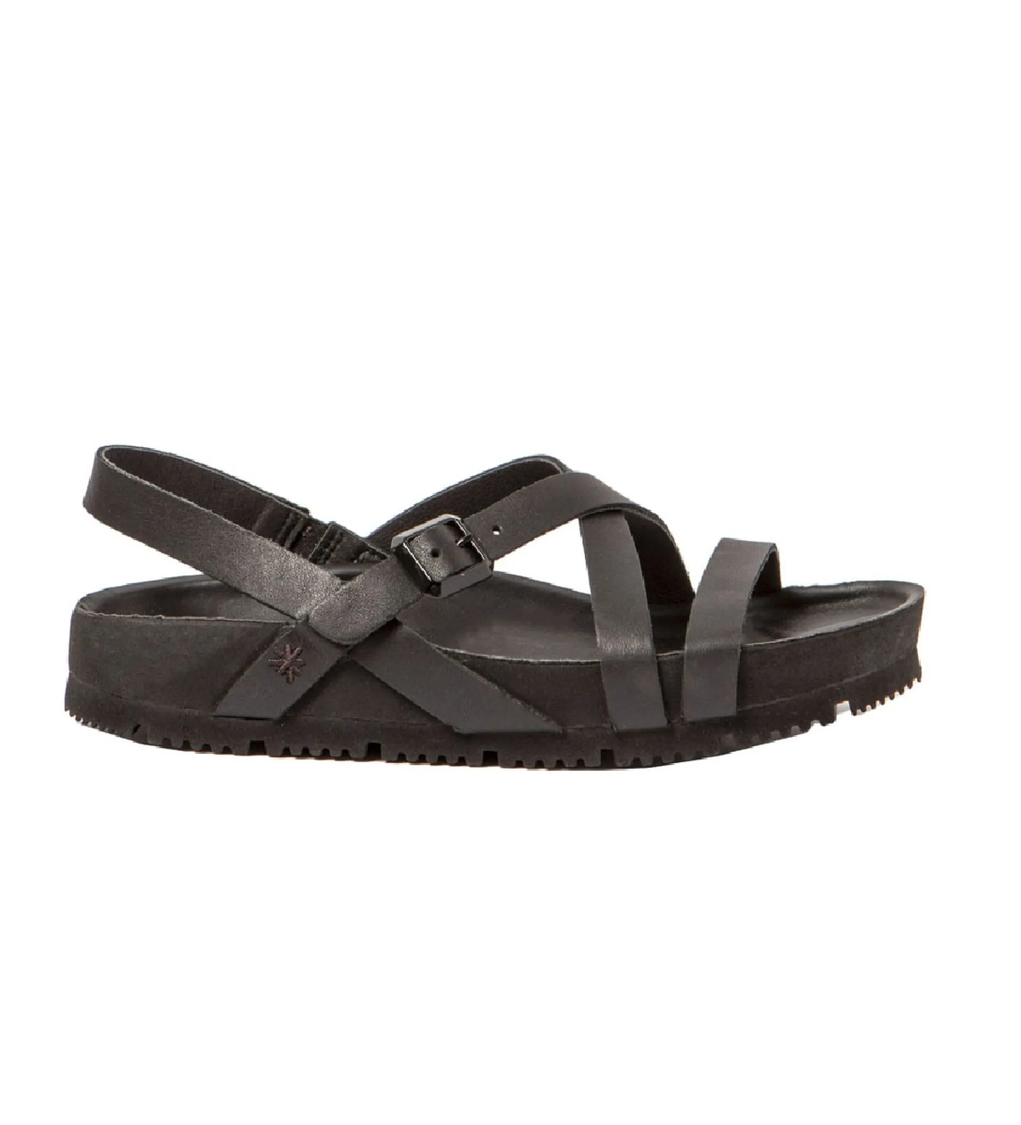 Sandalias de piel 1619 negro