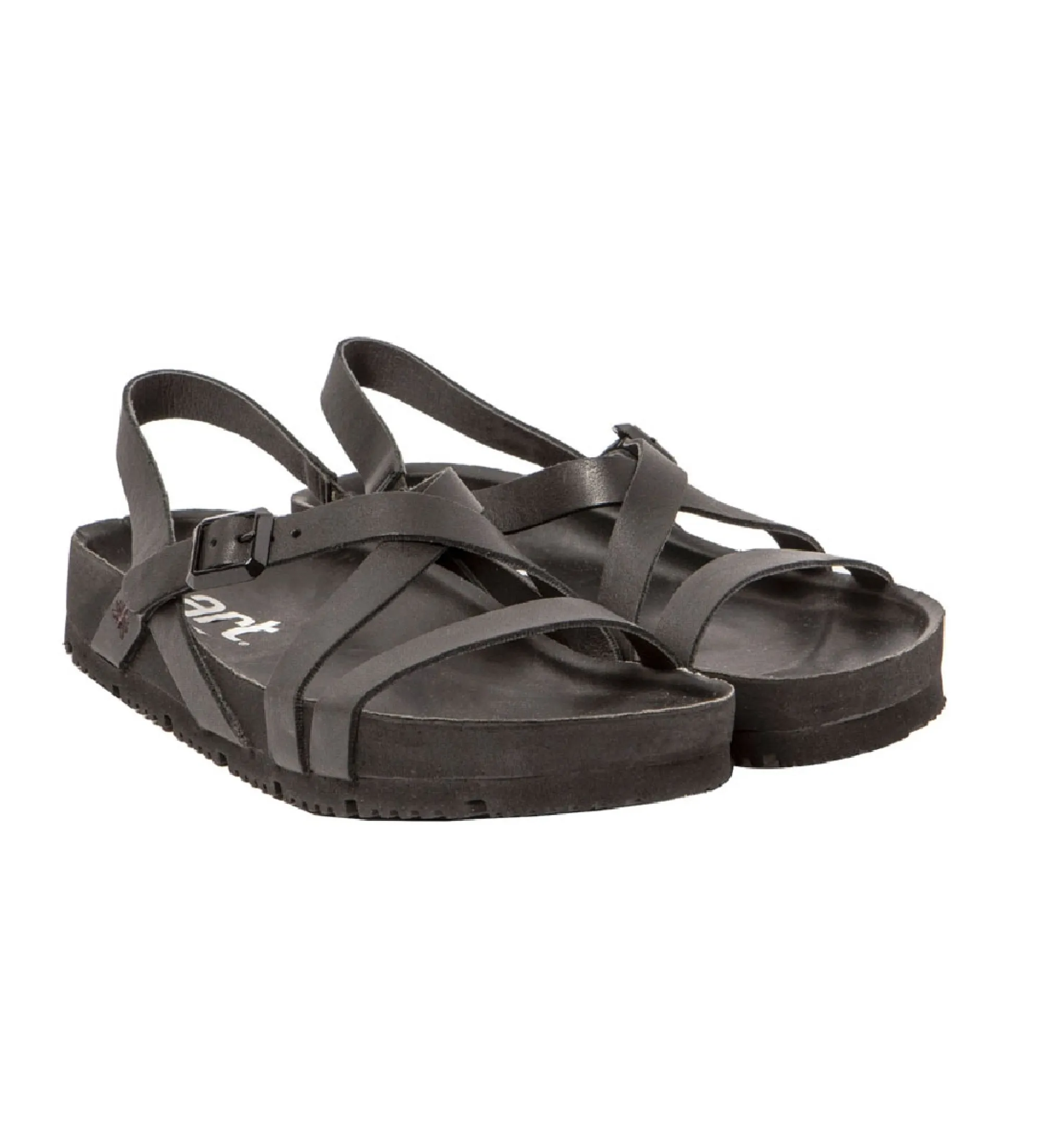 Sandalias de piel 1619 negro