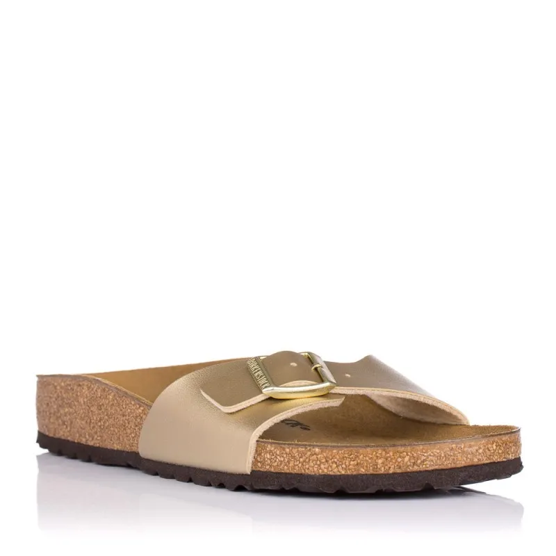 Sandalias Planas Birkenstock Madrid Mujer Oro