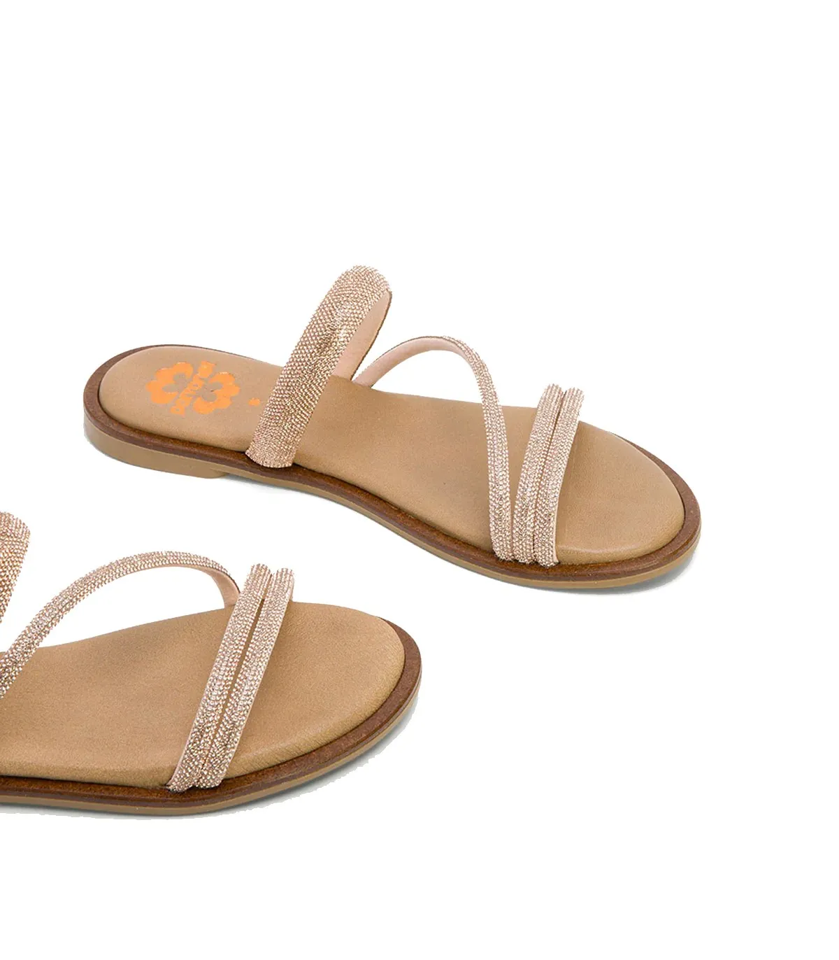 SANDALIAS PLANAS BRILLANTES ROSE PORRONET CAITLIN 3009